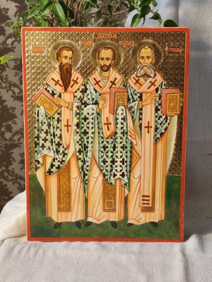 три святителі Василій Великий, Григорій Богослов та Іоанн Златоуст 20*27см