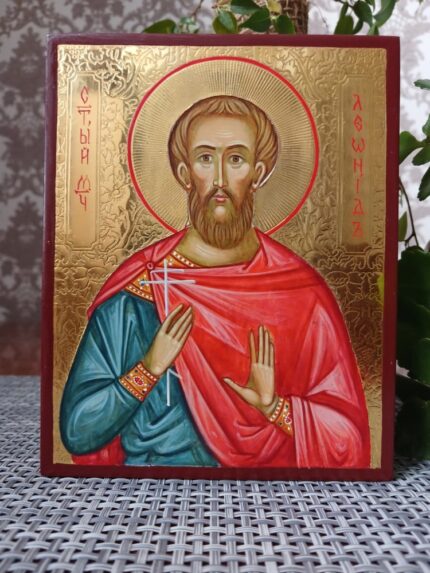 ікона святий Леонід 12х15