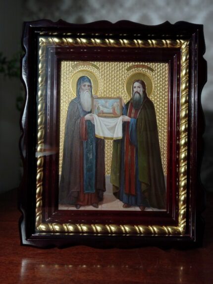 ікона святий Антоній і Феодосій 31х38