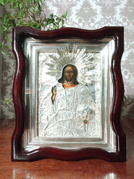 ікона Господь Вседержитель 22х26 срібна риза