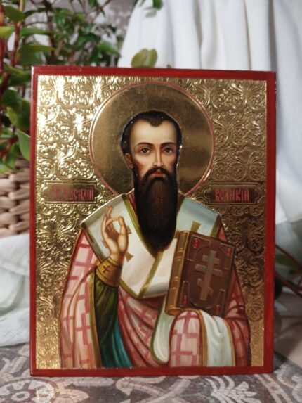 ікона святий Василій Великий 12х15