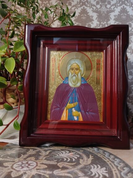 ікона святий Сергій Радонежський 20х23