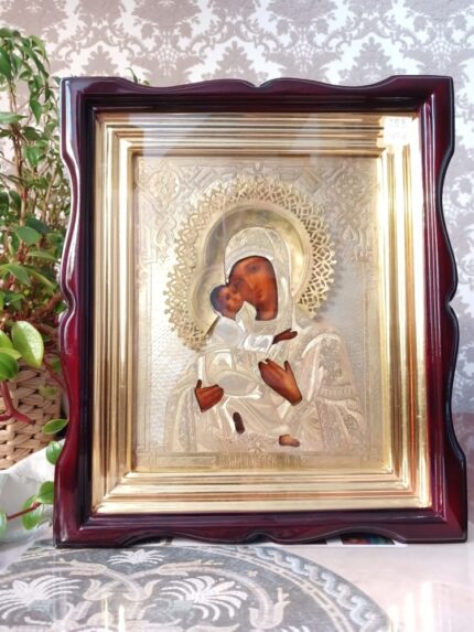 ікона Богородиця Володимирська 26х31 (срібна риза)