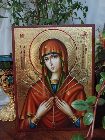 ікона Богородиця Семистрільна 15х20