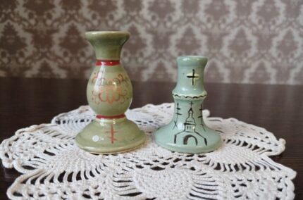 керамічний підсвічник 7 см ручної роботи