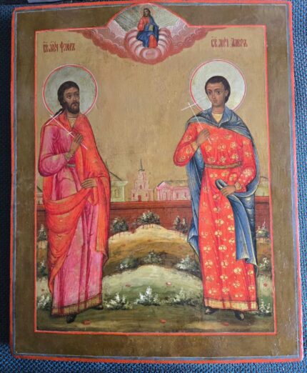 ікона мученики Флор і Лавр 36х45